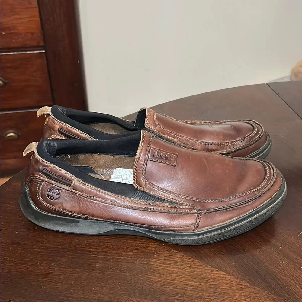 Timberland Ryan Springs Leather Slip On Boat Shoe Loafers Men’s 12